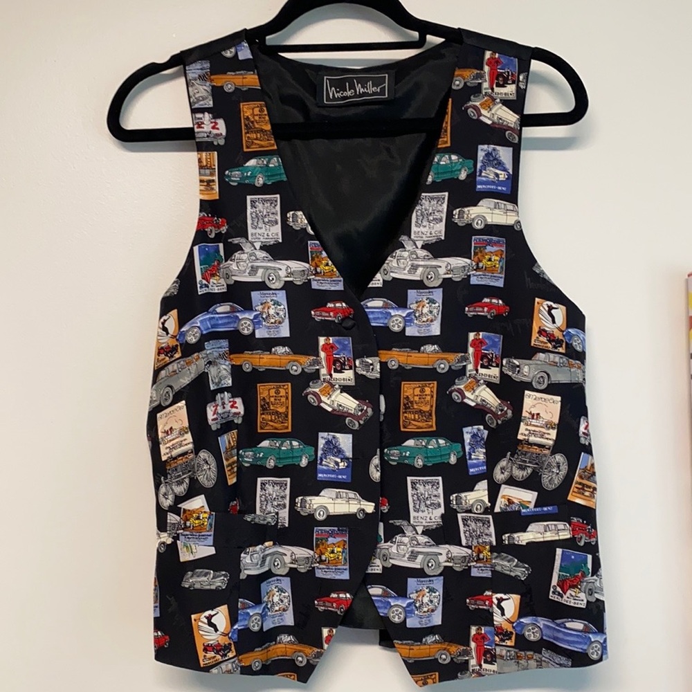 Vintage Silk Nicole Miller Mercedes Vest